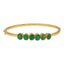 22K Yellow Gold & Emerald Stone Bangle (11.3 grams)