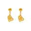 Hanging Heart Earrings in 22K Yellow Gold (4 grams)