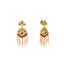 22K Yellow Gold Jeweled Drop Studs (13.2gm)