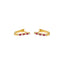 CZ Stone "U" Hoop Earrings in 22K Gold (2.5gm)