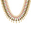 22K Gold & Gemstone Kasu Temple Necklace Set (69.6gm)