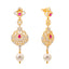 22K Gold, Ruby, & Pearls Veena Jewelry Set (101.8gm)