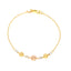 22K Gold Tri-Color Beaded Bracelet (5.5gm)