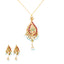 22K Yellow Gold & Pearl Pendant Set (21gm)