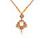 22K Yellow Gold Jeweled Pendant Set (36.3gm)