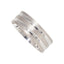 22K White Gold Ring Band W/ Brushed Stripe Contrast Detail for Men - Virani Jewelers