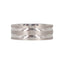 22K White Gold Ring Band W/ Brushed Stripe Contrast Detail for Men - Virani Jewelers