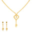 Beaded Heart Jewelry Set in 22k Yellow Gold
