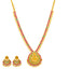 22K Yellow Gold, Emerald, & Ruby Goddess Laxmi Jewelry Set (82.3 grams)