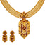 22K Yellow Gold & Ruby Filigree Jewelry Set (110.4gm)