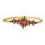 22K Yellow Gold Gemstone Flower Bangle (10 grams)