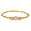 22K Multi- Tone Gold Beaded Bangle (15.6 grams)