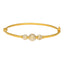 22K Yellow & White Gold Beaded Bangle (10.1 grams)