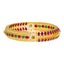 22K Yellow Gold & Gemstone Bangle Set (58.1 grams)