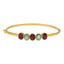 22K Yellow Gold, Emerald & Ruby Stone Bangle (11.5 grams)