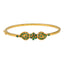 22K Yellow Gold & Emerald Bangle (11.1 grams)