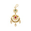 22K Yellow Gold Tikka w/ Gemstones and Pearls (7.3gm)