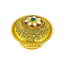 22K yellow antique Gold Ring with ruby and emerald stones in floral detailing - Virani Jewelers