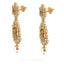 Temple 34.92CT Uncut Diamond Laxmi Necklace and Earrings Set W/ Centered Emerald Gem