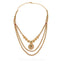 35.68CT Uncut Diamond Dual Layered Necklace and Earrings Set W/ Ruby & Emerald Gem Accents
