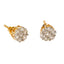 14K Yellow Gold Diamond Stud Earrings W/ 1.0ct SI Diamonds & Cluster Flower - Virani Jewelers