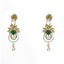 18K Multi Tone Gold Diamond Earring & Necklace Set W/ VVS Diamonds & Changeable Emerald & Ruby on Flower Leaf Vine Design - Virani Jewelers