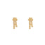 22K Yellow Gold Diamond Necklace & Earrings Set W/ 28.04ct Uncut Diamonds, Clustered Flowers & Gold Ball Accents on Bib Necklace - Virani Jewelers