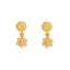 22K Yellow Gold Diamond Necklace & Earrings Set W/ 10.23ct Uncut Diamonds, Rubies, Laxmi Kasu & Fan Pendant - Virani Jewelers