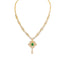 18K  Multi Tone Gold Diamond Necklace & Earrings Set W/ VVS Diamonds, Rubies, Emeralds, Pearls & Lotus Flower Pendant - Virani Jewelers