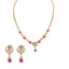 18K Multi Tone Gold Diamond Necklace & Earrings Set W/ VVS Diamonds, Rubies & Eyelet Chain - Virani Jewelers
