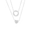 0.16CT 14K White Gold Diamond Pave Heart Necklace - Virani Jewelers