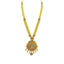 22K Yellow Gold Necklace & Earrings Set W/ Ruby, Emerald, CZ & Pearls on Thick Round Beaded Chain - Virani Jewelers
