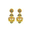22K Yellow Gold Necklace & Earring set W/ Ruby, Emerald, Laxmi Pendant & Gold Ball Accents - Virani Jewelers