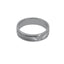 22K White Gold Band W/ Flat Smooth Rims & Textured Center for Men - Virani Jewelers