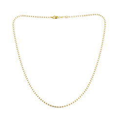 22K Multi Tone Gold Chain W/ Clustered Beaded Strand - Virani Jewelers