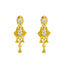 22K Multi Tone Gold Necklace & Earrings Set W/ Wide Royal Beaded Pendant & Hanging Gold Beads - Virani Jewelers