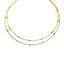 22K Multi Tone Gold Necklace & Earrings Set W/ Double Rope Collar & Textured Beads - Virani Jewelers