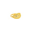 22K Yellow Gold Ring W/ Eyelet Shield Frame - Virani Jewelers