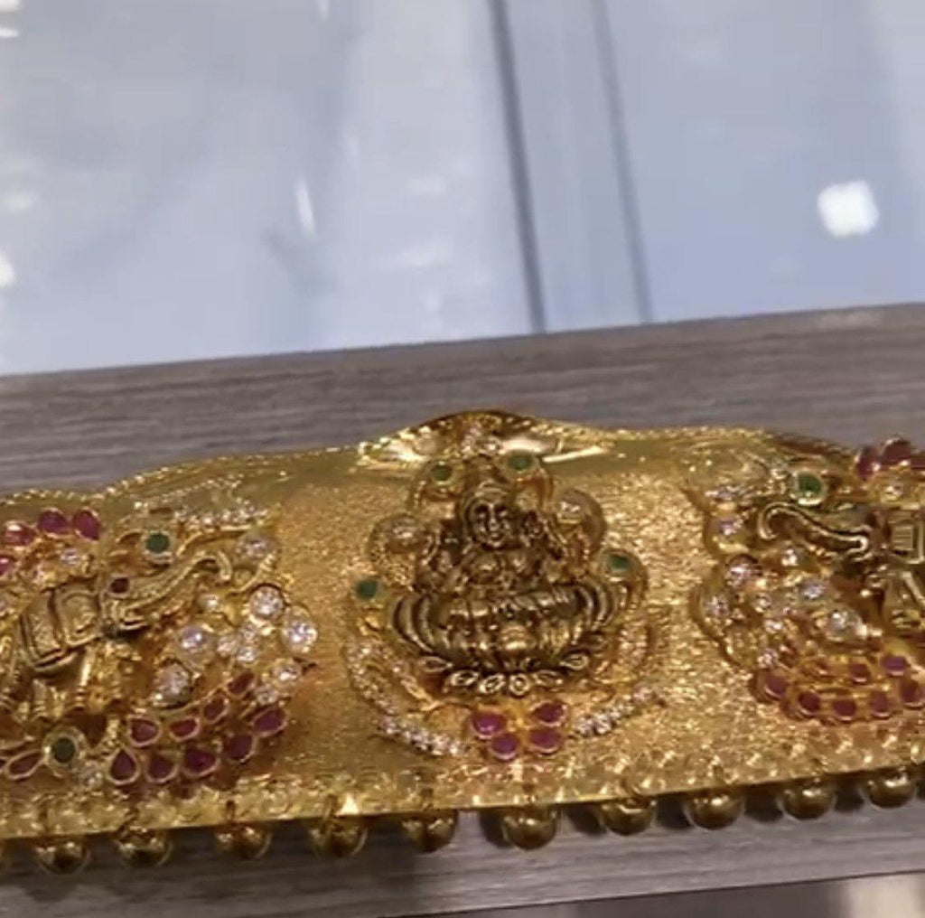 22K Waistbelt Vaddanam - Virani Jewelers | 22K Waistbelt Vaddanam for Women. The total weight is 163.5 grams.