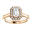 Pave Diamond Halo Solitaire Engagement Ring - Virani Jewelers