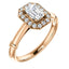 Pave Diamond Halo Solitaire Engagement Ring - Virani Jewelers