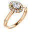 Pave Diamond Halo Solitaire Engagement Ring - Virani Jewelers
