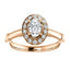 Pave Diamond Halo Solitaire Engagement Ring - Virani Jewelers