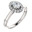 Pave Diamond Halo Solitaire Engagement Ring - Virani Jewelers