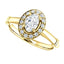 Pave Diamond Halo Solitaire Engagement Ring - Virani Jewelers