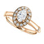 Pave Diamond Halo Solitaire Engagement Ring - Virani Jewelers