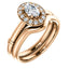 Pave Diamond Halo Solitaire Engagement Ring - Virani Jewelers