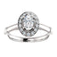 Pave Diamond Halo Solitaire Engagement Ring - Virani Jewelers
