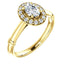 Pave Diamond Halo Solitaire Engagement Ring - Virani Jewelers