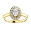 Pave Diamond Halo Solitaire Engagement Ring - Virani Jewelers
